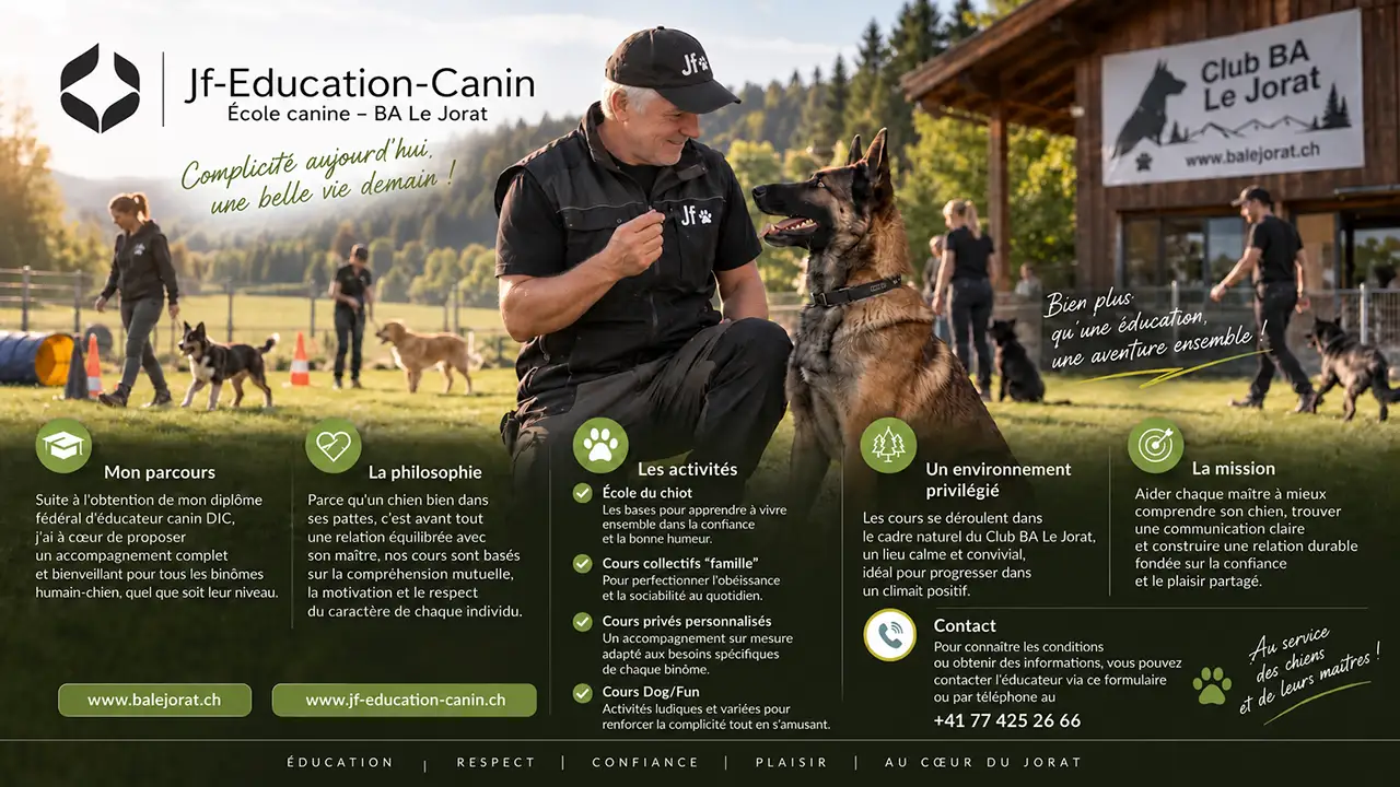 L’école d’éducation canin rattachée au Club BA Le Jorat
