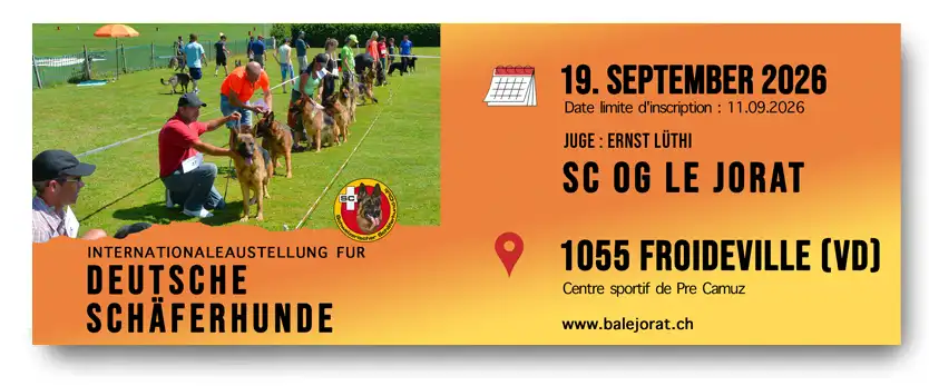 Expo Internationale de berger allemand 19.09.2026